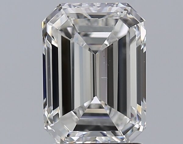 2 carat, E colour, VS2 clarity, Emerald shape, Natural Diamond.