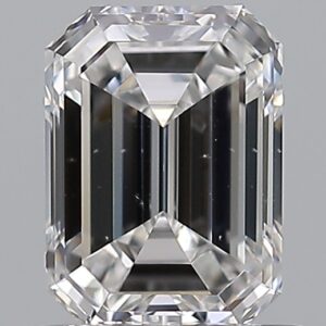 1 carat, E colour, SI1 clarity, Emerald shape, Natural Diamond.