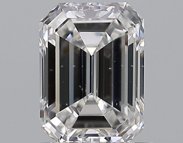 1 carat, E colour, SI1 clarity, Emerald shape, Natural Diamond.