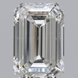 2 carat, H colour, SI2 clarity, Emerald shape, Natural Diamond.