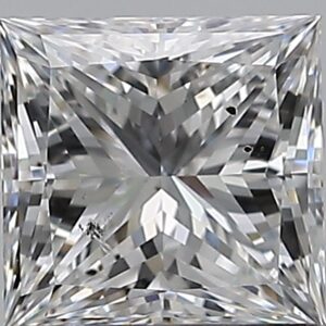 1.02 carat, E colour, SI2 clarity, Princess shape, Natural Diamond.