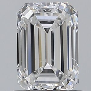 1 carat, E colour, SI1 clarity, Emerald shape, Natural Diamond.