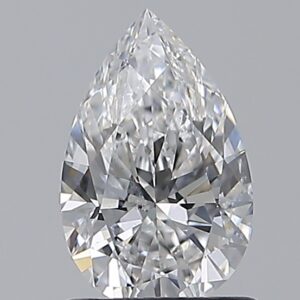 1 carat, D colour, SI2 clarity, Pear shape, Natural Diamond.
