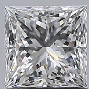 1.02 carat, E colour, SI1 clarity, Princess shape, Natural Diamond.