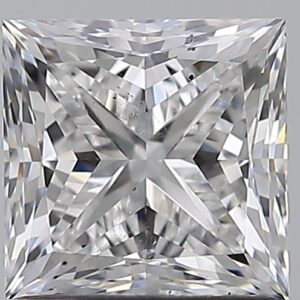 1.2 carat, E colour, SI2 clarity, Princess shape, Natural Diamond.