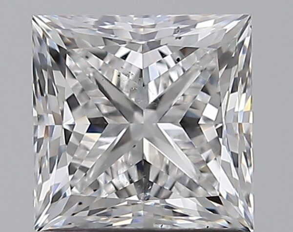 1.2 carat, E colour, SI2 clarity, Princess shape, Natural Diamond.