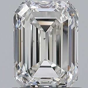 1 carat, H colour, SI1 clarity, Emerald shape, Natural Diamond.