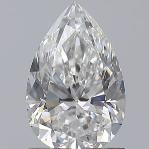 1 carat, F colour, SI2 clarity, Pear shape, Natural Diamond.
