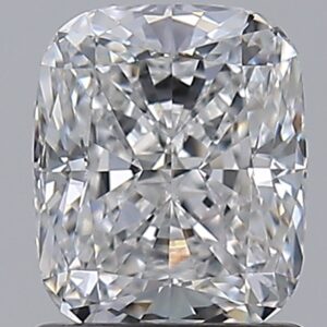 1.22 carat, D colour, VVS2 clarity, Cushion shape, Natural Diamond.