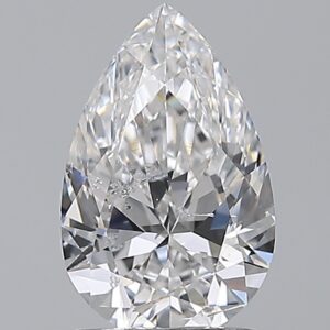 1.5 carat, D colour, SI2 clarity, Pear shape, Natural Diamond.