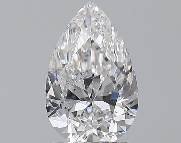1.5 carat, D colour, SI2 clarity, Pear shape, Natural Diamond.