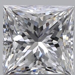 1 carat, D colour, VVS2 clarity, Princess shape, Natural Diamond.