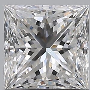 1 carat, E colour, SI1 clarity, Princess shape, Natural Diamond.