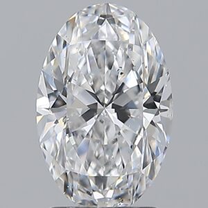 2 carat, D colour, SI1 clarity, Oval shape, Natural Diamond.