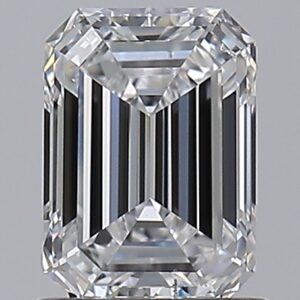 1 carat, D colour, SI1 clarity, Emerald shape, Natural Diamond.