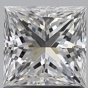 1.01 carat, E colour, VVS1 clarity, Princess shape, Natural Diamond.