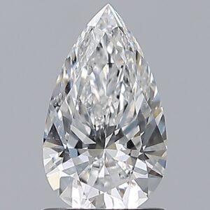 1 carat, E colour, SI1 clarity, Pear shape, Natural Diamond.