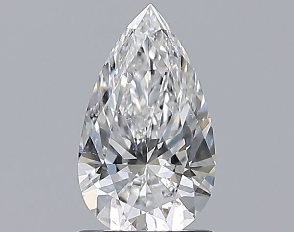 1 carat, E colour, SI1 clarity, Pear shape, Natural Diamond.