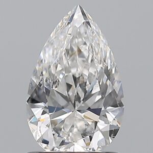1.01 carat, E colour, SI2 clarity, Pear shape, Natural Diamond.