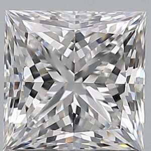1 carat, E colour, VS2 clarity, Princess shape, Natural Diamond.