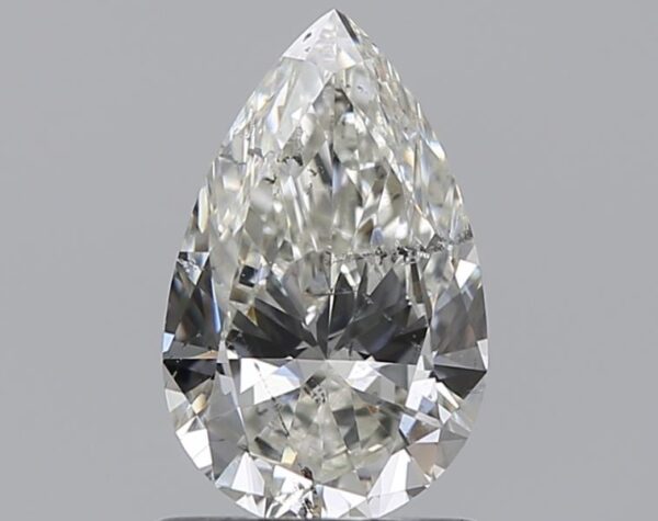 0.96 carat, H colour, SI2 clarity, Pear shape, Natural Diamond.