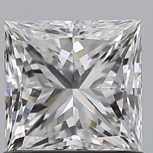 1 carat, D colour, VVS2 clarity, Princess shape, Natural Diamond.