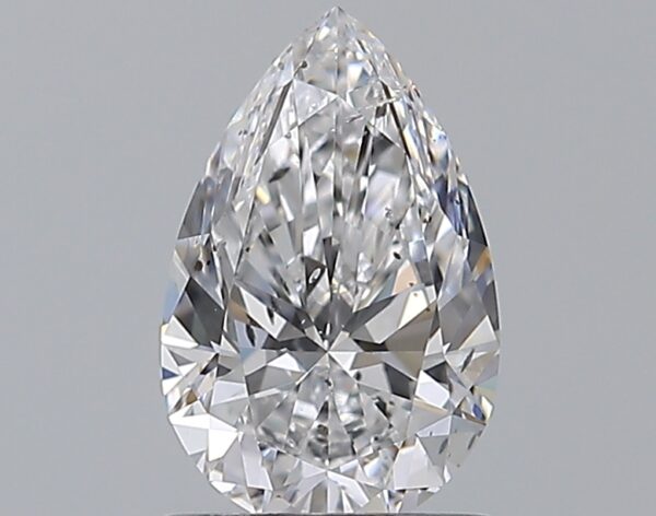 1.01 carat, D colour, SI2 clarity, Pear shape, Natural Diamond.
