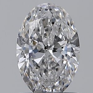 0.96 carat, D colour, SI2 clarity, Oval shape, Natural Diamond.