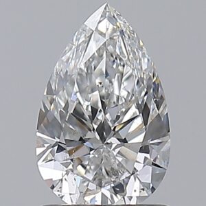 1.01 carat, E colour, SI1 clarity, Pear shape, Natural Diamond.