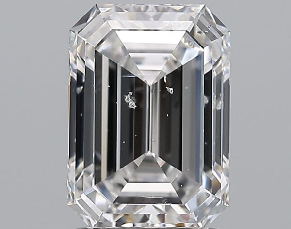 2.01 carat, D colour, SI2 clarity, Emerald shape, Natural Diamond.