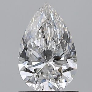 0.96 carat, E colour, SI2 clarity, Pear shape, Natural Diamond.