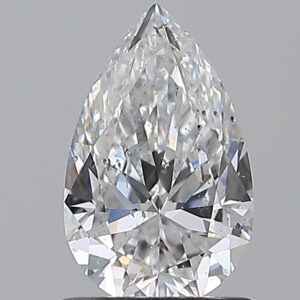 1 carat, D colour, SI2 clarity, Pear shape, Natural Diamond.