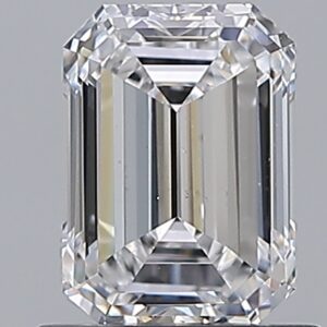 1 carat, D colour, VS2 clarity, Emerald shape, Natural Diamond.