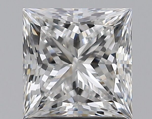 1.21 carat, E colour, VVS2 clarity, Princess shape, Natural Diamond.