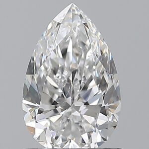 1 carat, E colour, SI1 clarity, Pear shape, Natural Diamond.