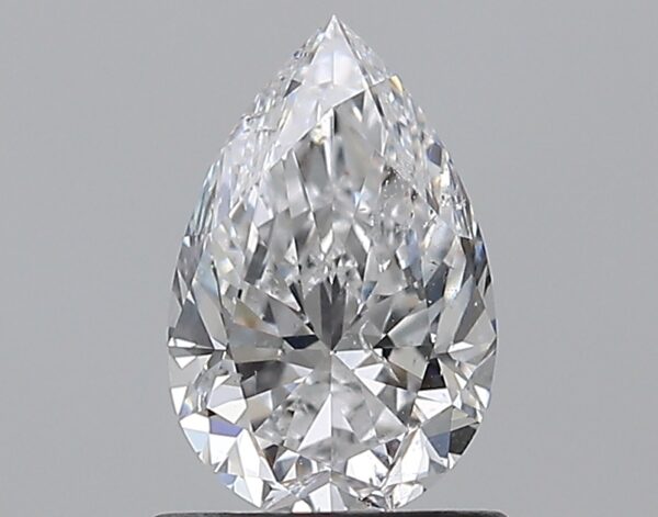 0.96 carat, D colour, SI2 clarity, Pear shape, Natural Diamond.