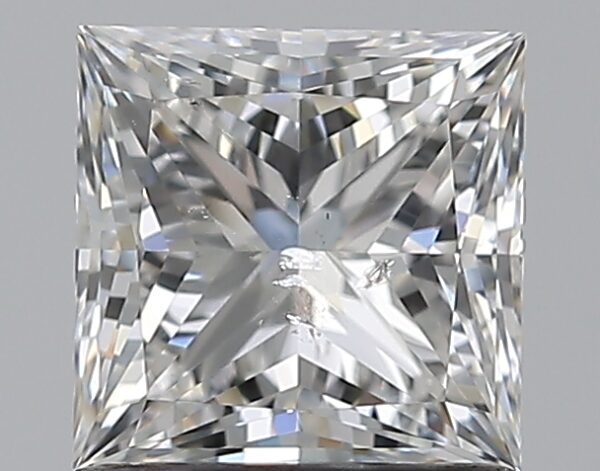 1.01 carat, F colour, SI2 clarity, Princess shape, Natural Diamond.