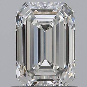 1 carat, G colour, VVS2 clarity, Emerald shape, Natural Diamond.
