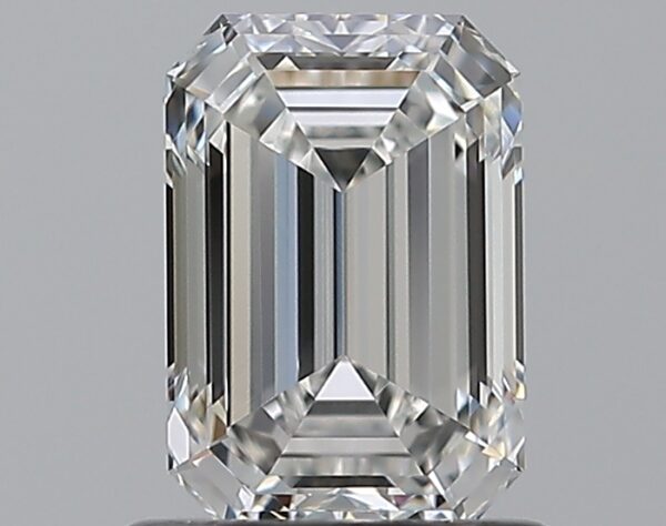 1 carat, G colour, VVS2 clarity, Emerald shape, Natural Diamond.