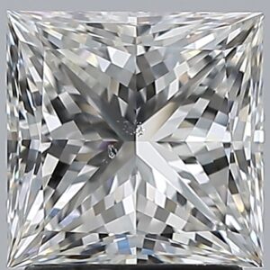 2.01 carat, H colour, SI1 clarity, Princess shape, Natural Diamond.