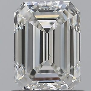 1.01 carat, H colour, VS2 clarity, Emerald shape, Natural Diamond.