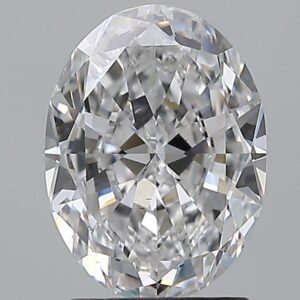 2 carat, D colour, VS2 clarity, Oval shape, Natural Diamond.