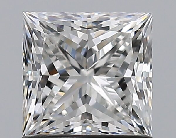 1.12 carat, F colour, VS2 clarity, Princess shape, Natural Diamond.