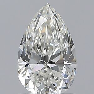 1 carat, H colour, SI2 clarity, Pear shape, Natural Diamond.