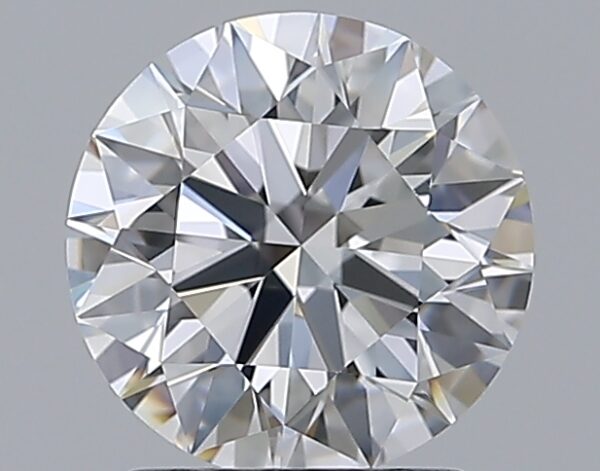 1.62 carat, D colour, VVS2 clarity, Round shape, Natural Diamond.