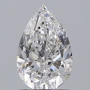 1 carat, D colour, SI2 clarity, Pear shape, Natural Diamond.