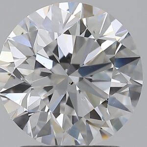 1.7 carat, D colour, SI1 clarity, Round shape, Natural Diamond.