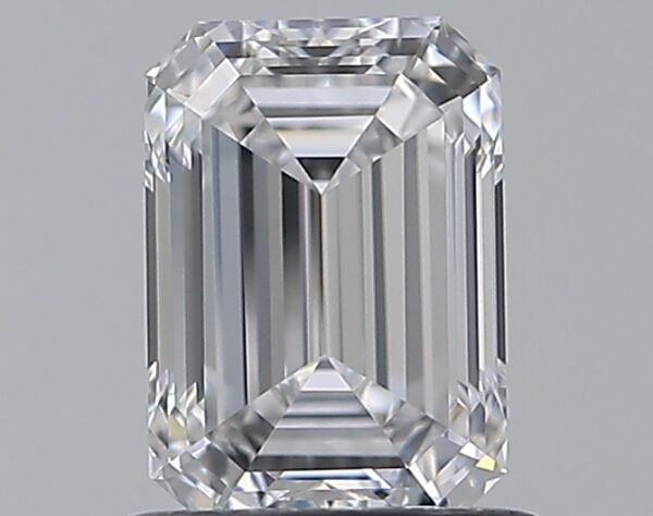 1 carat, D colour, VVS1 clarity, Emerald shape, Natural Diamond.