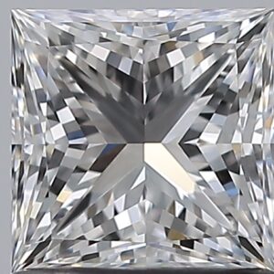 1.02 carat, D colour, VVS2 clarity, Princess shape, Natural Diamond.