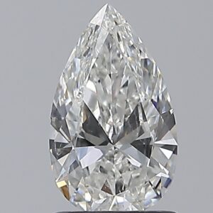 1 carat, F colour, SI1 clarity, Pear shape, Natural Diamond.